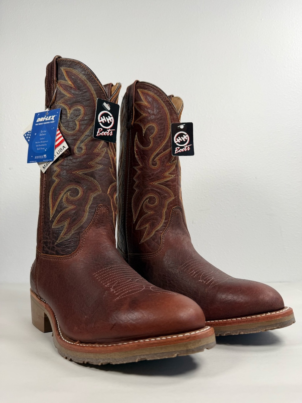 Double H Boots Men’s DH1557 Western Work Boots Size 8 EE GEL ICE Made In USA